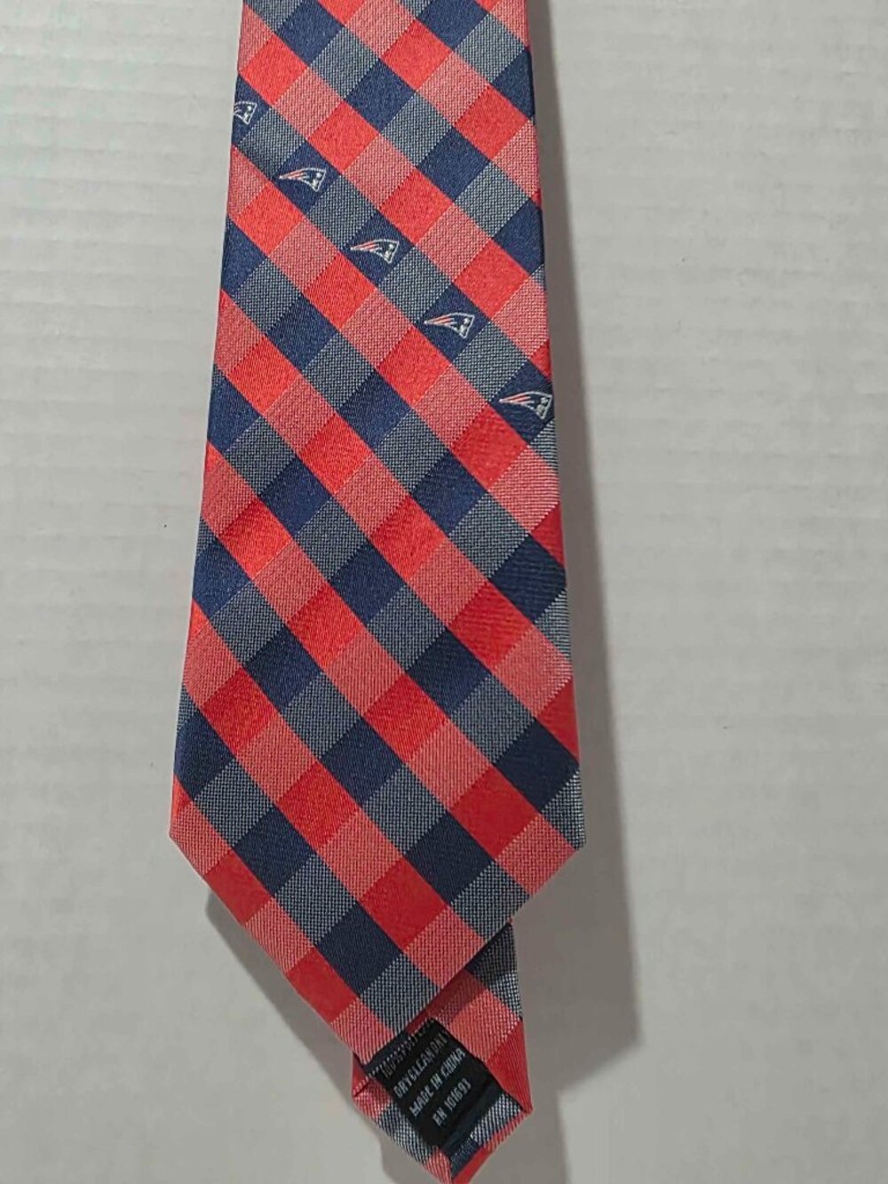 NFL New England Patriots Necktie Red Navy Stripe Officially Licensed Tie
